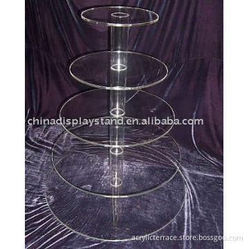 5 tier Cake Stand with Acrylic tube center